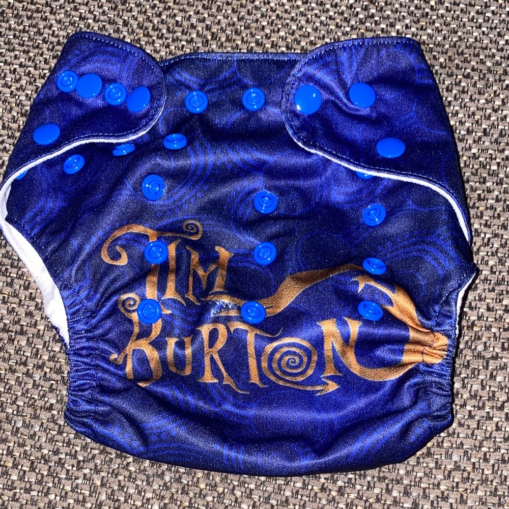 Burton Navy and Gold Diaper Cover